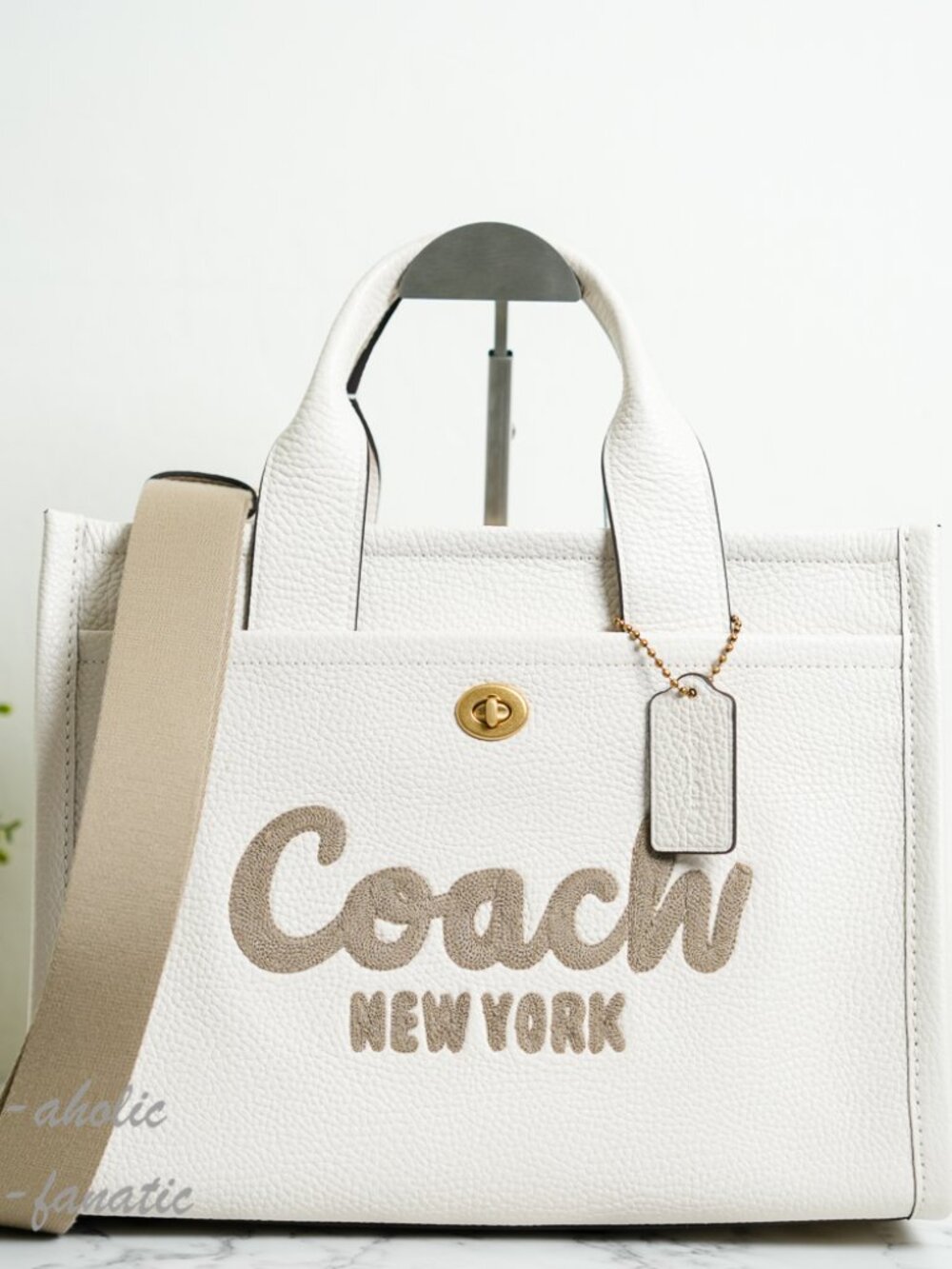 Coach CAM75 Cargo Tote Medium Crossbody Bag in Chalk Leather NWT - Picture 4 of 14